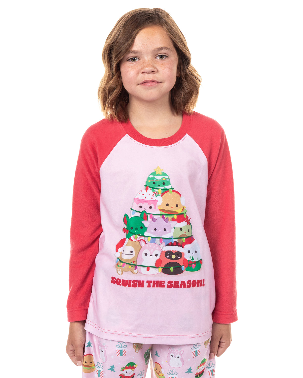 Squishmallows Pajamas Girl's Squish The Season Christmas Sleep Set