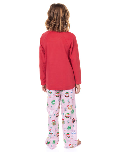 Squishmallows Pajamas Girl's Squish The Season Christmas Sleep Set