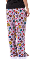 Sesame Street Women's Character Heart Heads Elmo Big Bird Tossed Print Sleep Pajama Pants