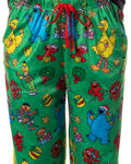 Sesame Street Women's Holiday Party Elmo Cookie Monster Bert Big Bird Sleep Pajama Pants