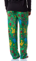 Sesame Street Women's Holiday Party Elmo Cookie Monster Bert Big Bird Sleep Pajama Pants