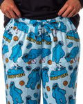 Sesame Street Women's Cookie Monster Enjoy Life Tossed Print Sleep Pajama Lounge Pants