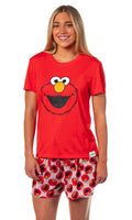 Sesame Street Women's Face Tossed Print Sleep Pajama Set Shorts