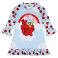 Sesame Street Girls' Sweet Dreams Elmo Rainbow Sleep Pajama Dress Nightgown