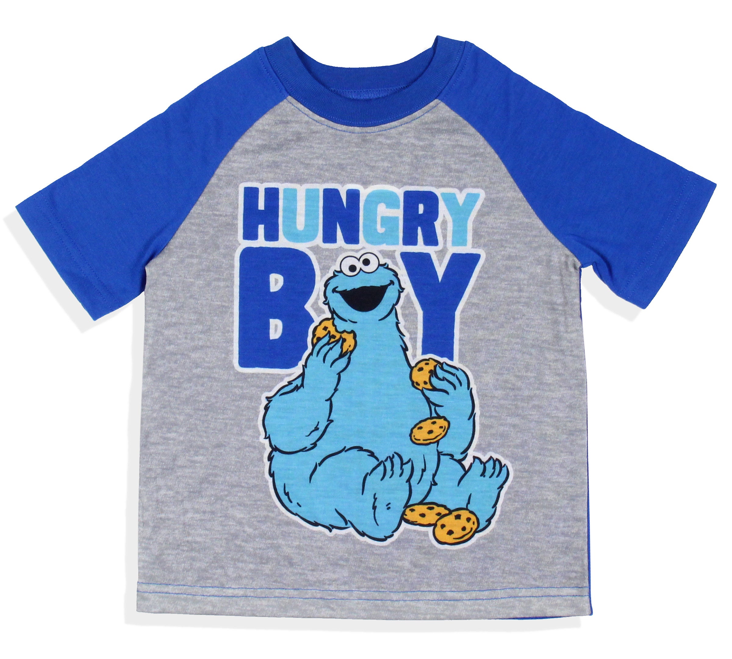 Sesame Street Toddler Boy's Cookie Monster Hungry Boy Sleep Pajama Set Short