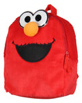 Sesame Street Plush Furry Elmo Smile Face 12 Inch Backpack For Daily Use