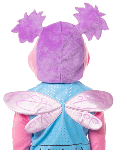 Sesame Street Toddler Kids Union Suit Footless Hooded Pajama (Abby, 2T)