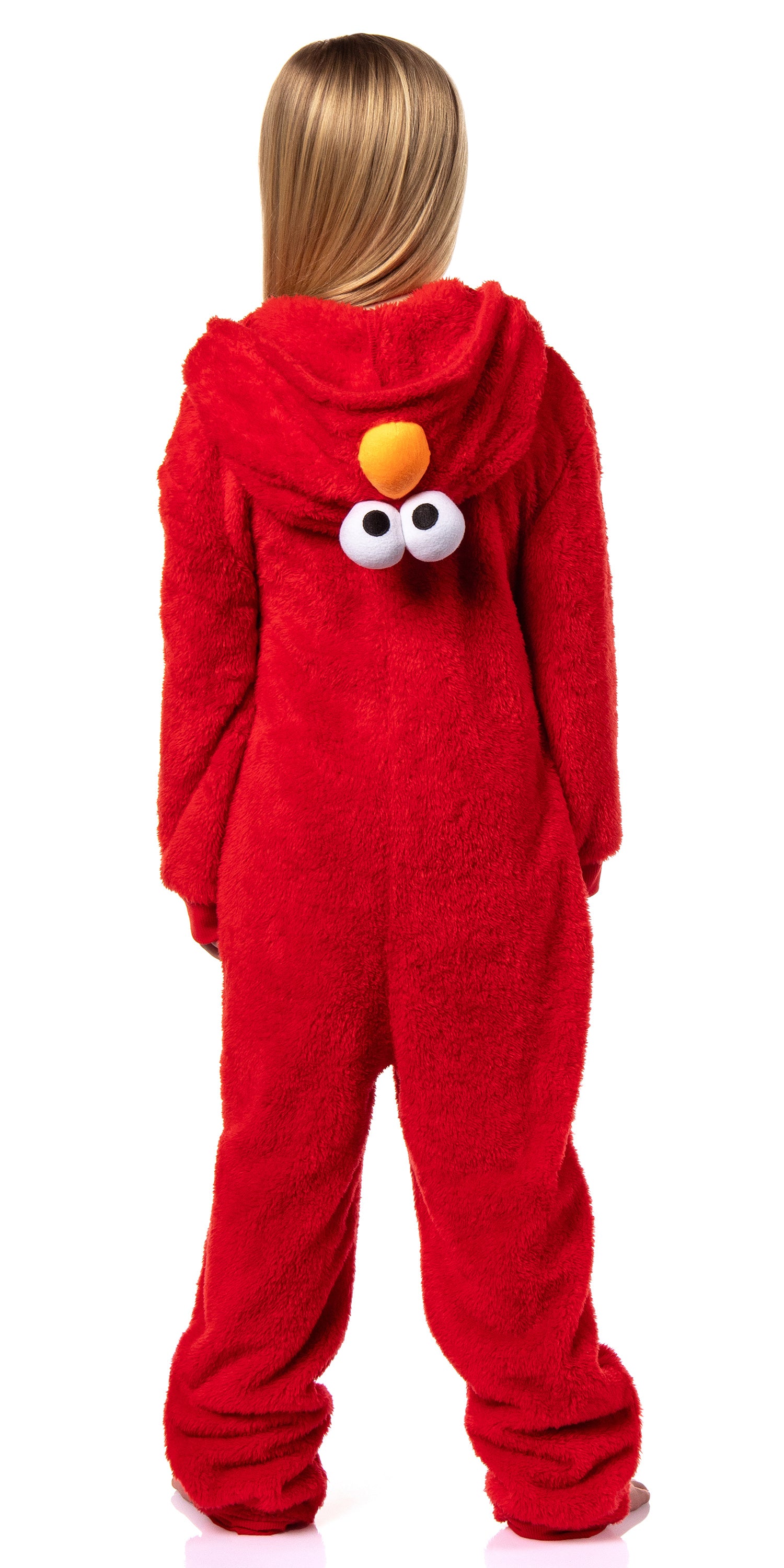 Sesame Street Union Suit Boys' Hooded One Piece Pajama (Elmo, 14/16)