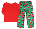 Sesame Street Kid's Elmo Christmas Wreath 2-Piece Long Sleeve Fleece Raglan Pajama Set Sleep Loungewear Boys Girls