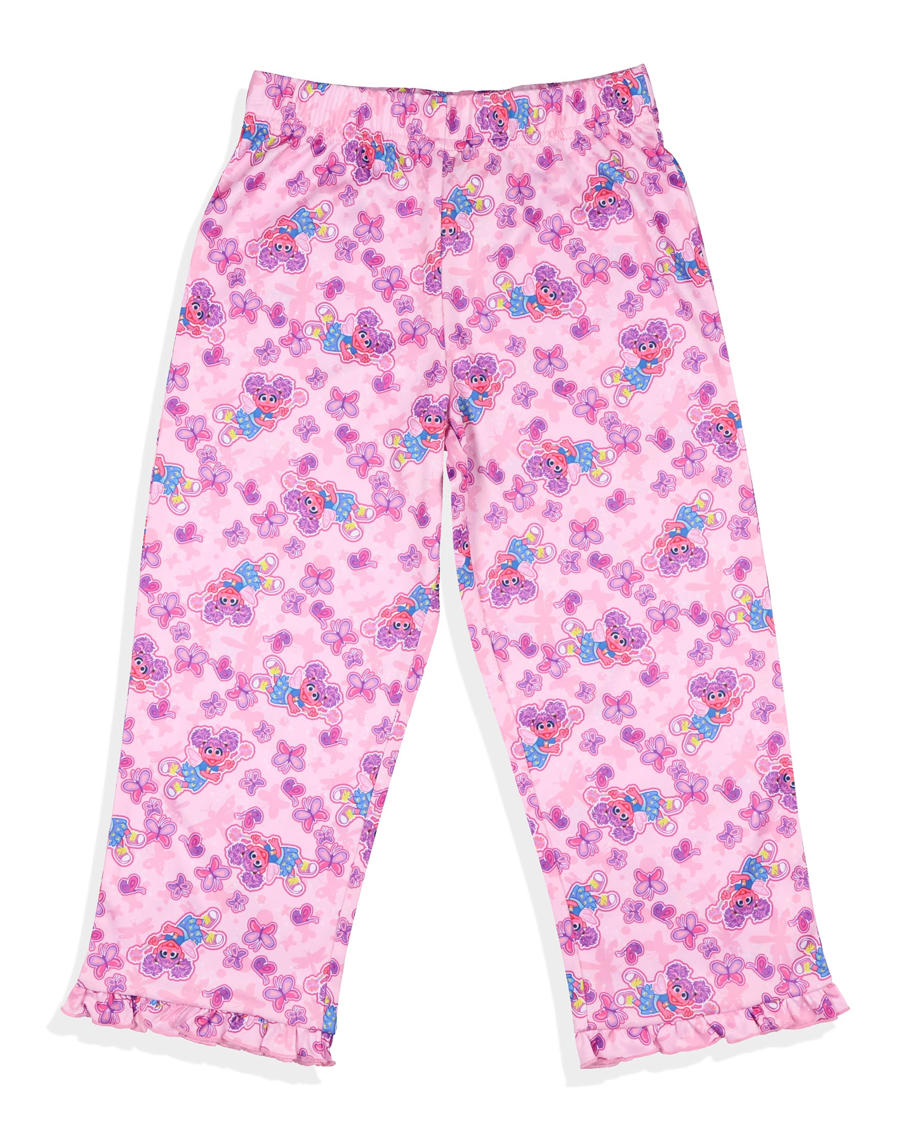 Sesame Street Toddler Girls' Abby Cadabby Ruffle Pant And Shirt Pajama Set