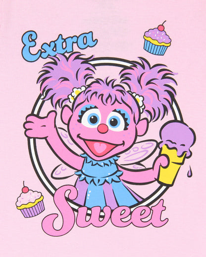 Sesame Street Toddler Girls' Abby Cadabby Extra Sweet 2 Piece Long Sleeve Pajama Set (5T)
