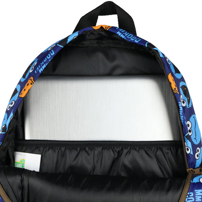 Sesame Street Cookie Monster Backpack Kids School Laptop Travel Bookbag