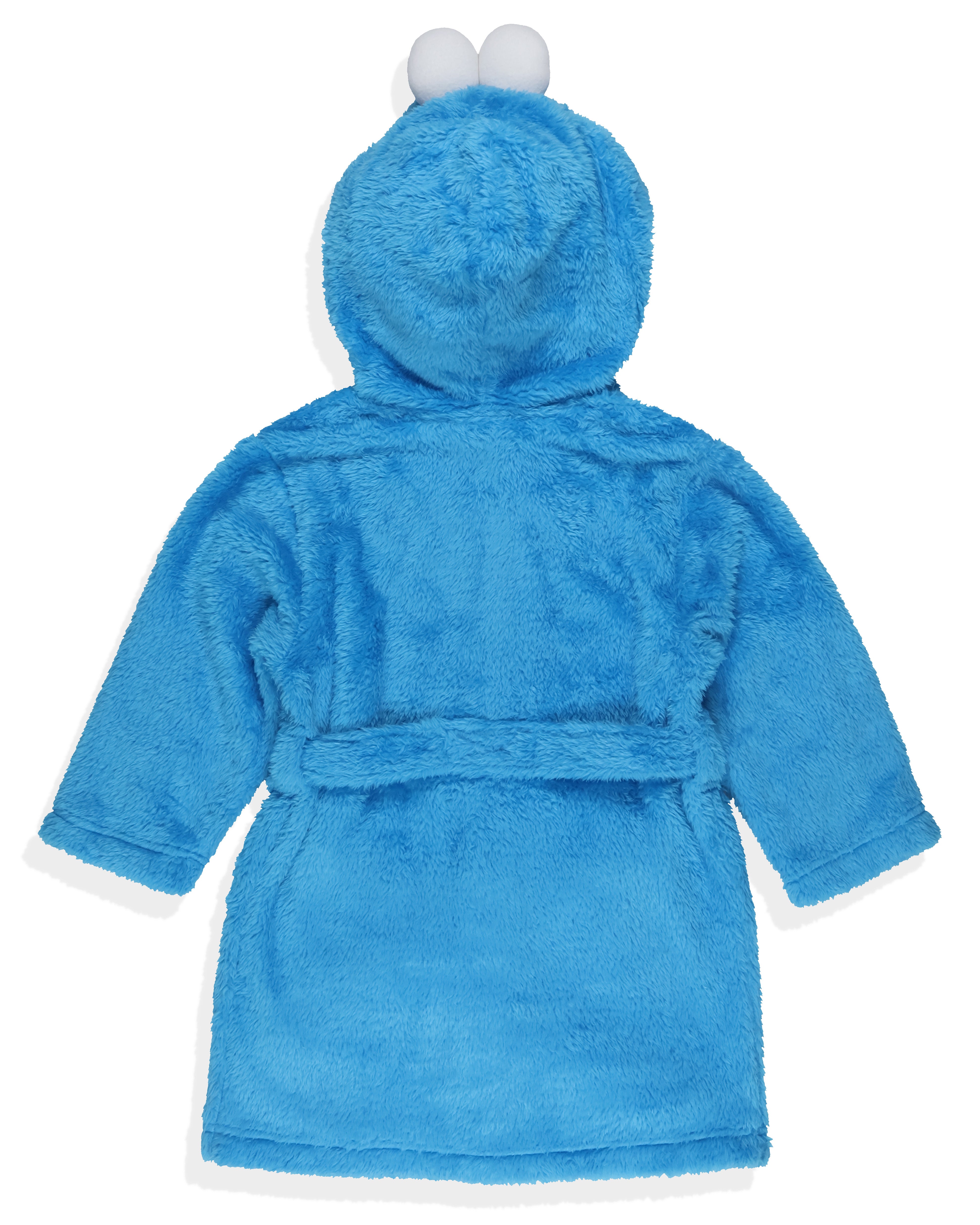 Sesame Street Robe Toddler Cookie Monster Faux Fur Hooded Bathrobe