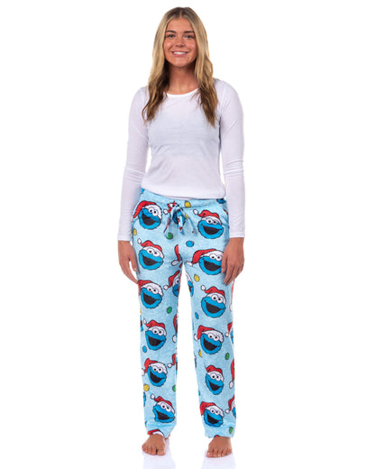 Sesame Street Cookie Monster Pajamas Women's Fleece Lounge Sleep Pants