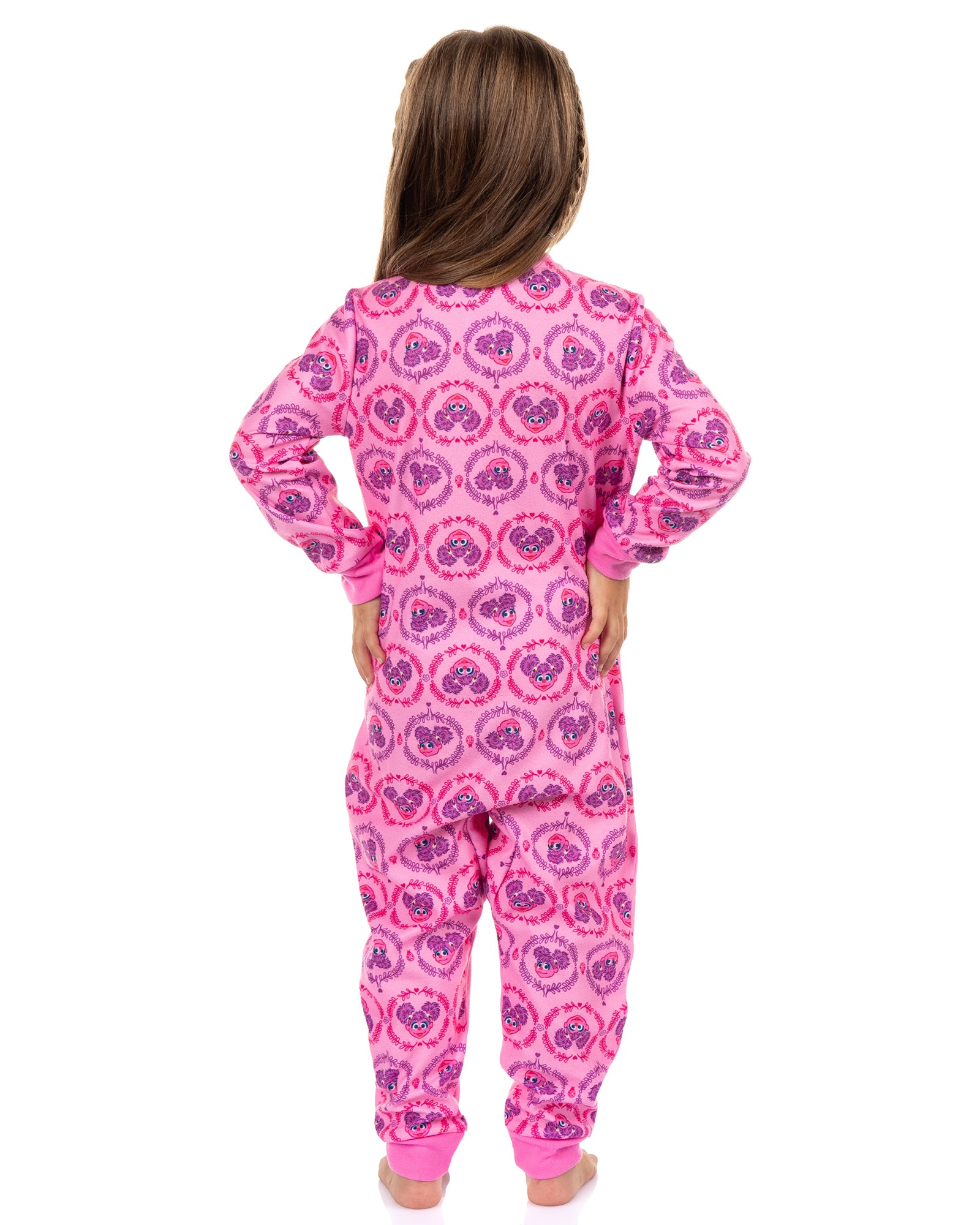 Sesame Street Pajamas Abby Toddler Girls' Front Zip Fleece Footless Sleeper