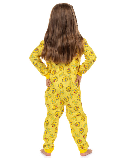 Sesame Street Big Bird Pajamas Toddler Fleece Footless Sleeper One Piece PJ
