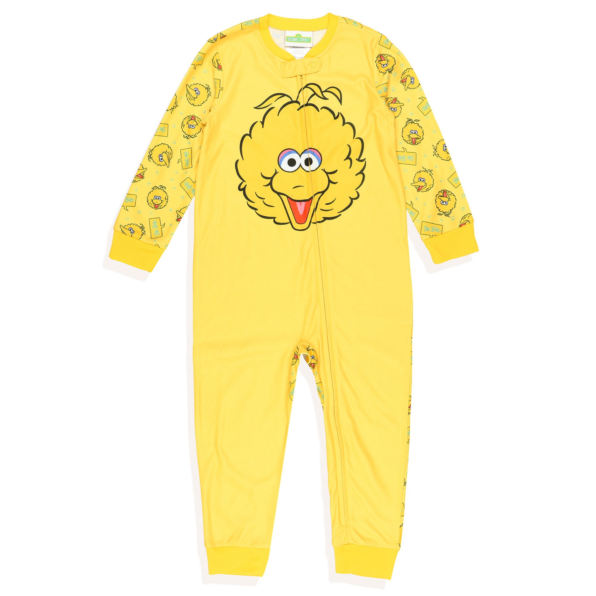 Sesame Street Big Bird Pajamas Toddler Fleece Footless Sleeper One Piece PJ