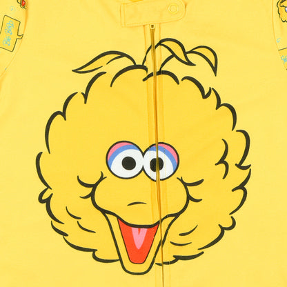 Sesame Street Big Bird Pajamas Toddler Fleece Footless Sleeper One Piece PJ