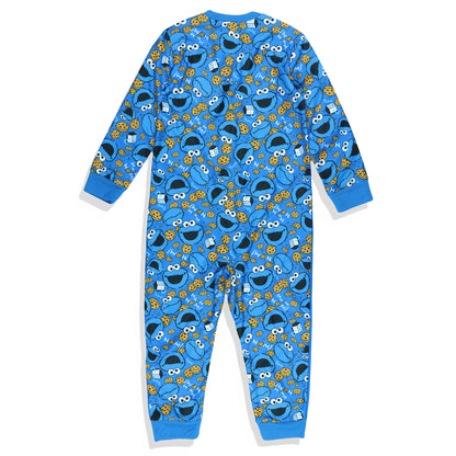 Sesame Street Cookie Monster Pajamas Toddler Zip Front Footless Sleeper
