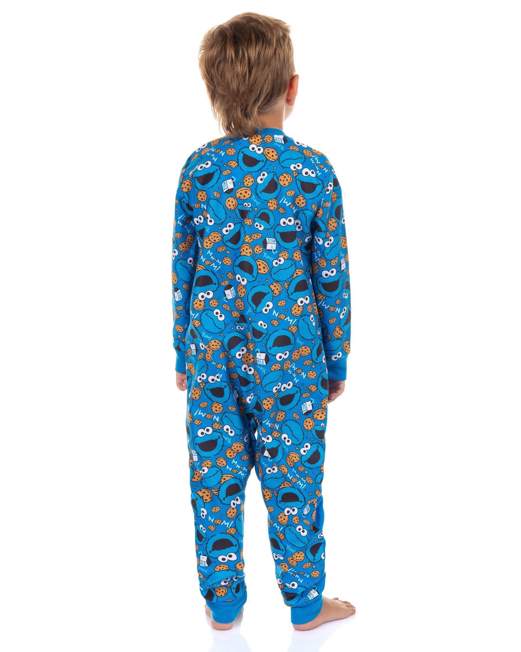 Sesame Street Cookie Monster Pajamas Toddler Zip Front Footless Sleeper