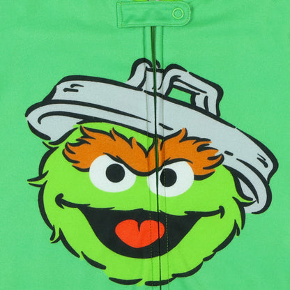 Sesame Street Pajamas Toddler Oscar The Grouch Zip Front Footless Sleeper