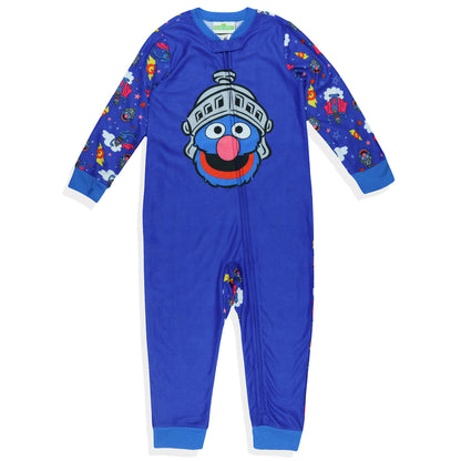 Sesame Street Super Grover Pajamas Toddler Zip Front Footless Sleeper