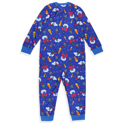 Sesame Street Super Grover Pajamas Toddler Zip Front Footless Sleeper