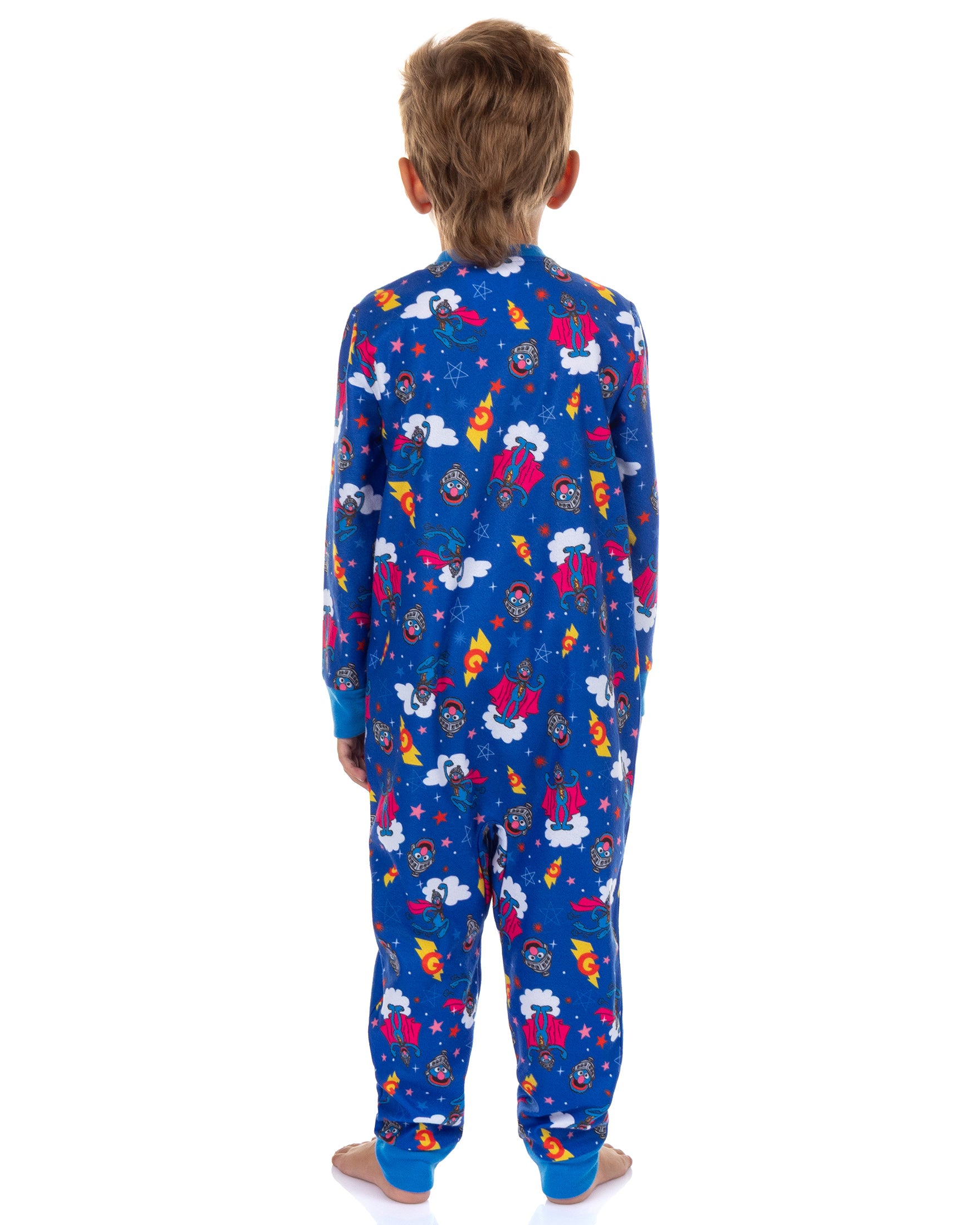 Sesame Street Super Grover Pajamas Toddler Zip Front Footless Sleeper