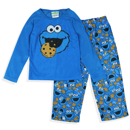 Sesame Street Pajamas Toddler Boy's Cookie Monster Long Sleeve and Pant Set