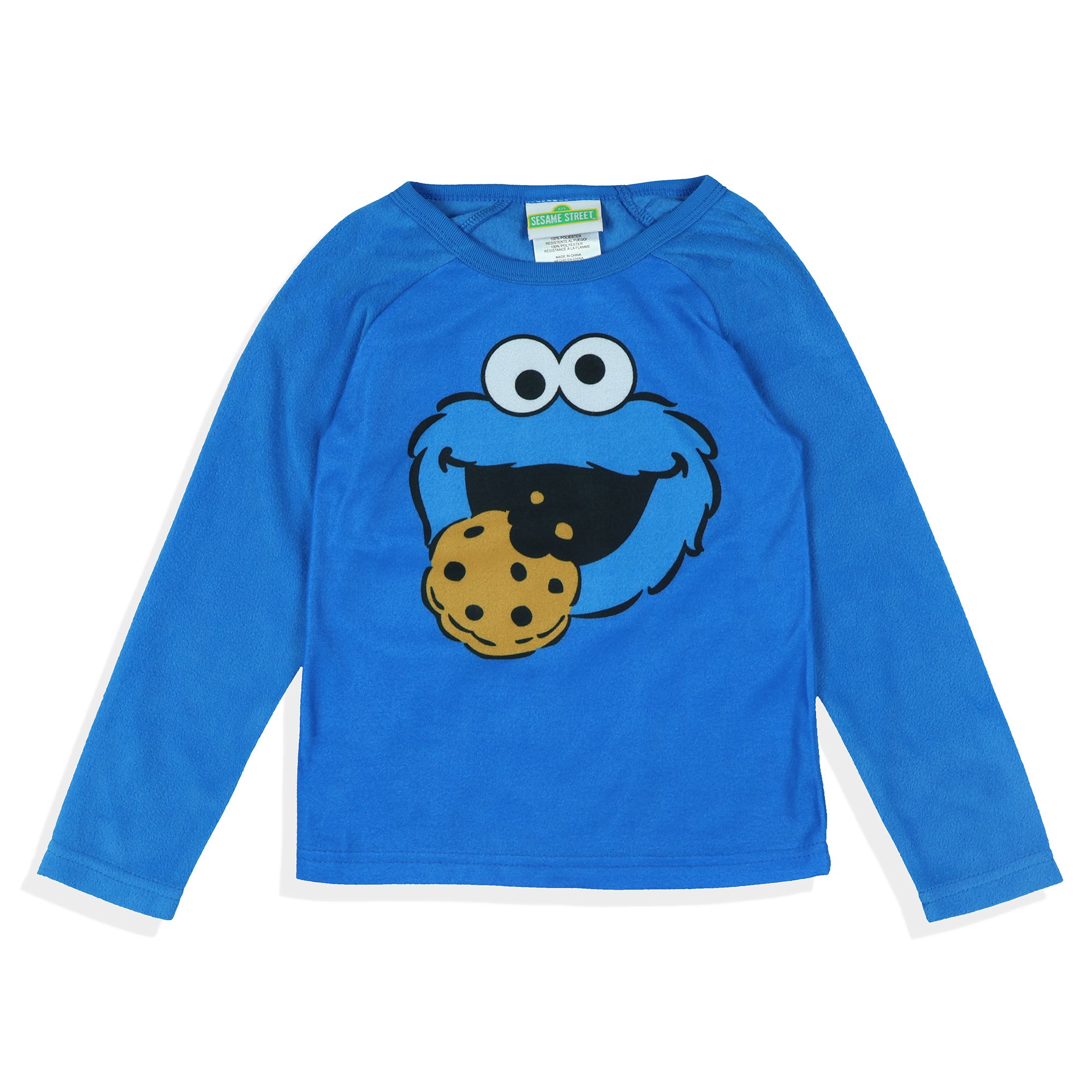 Sesame Street Pajamas Toddler Boy's Cookie Monster Long Sleeve and Pant Set