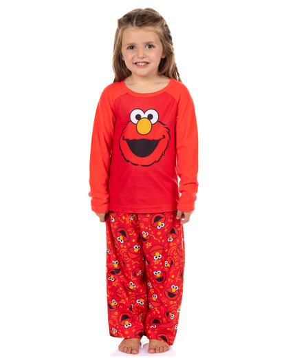 Sesame Street Elmo Pajamas Girls' 2-Piece Lounge Sleep Set