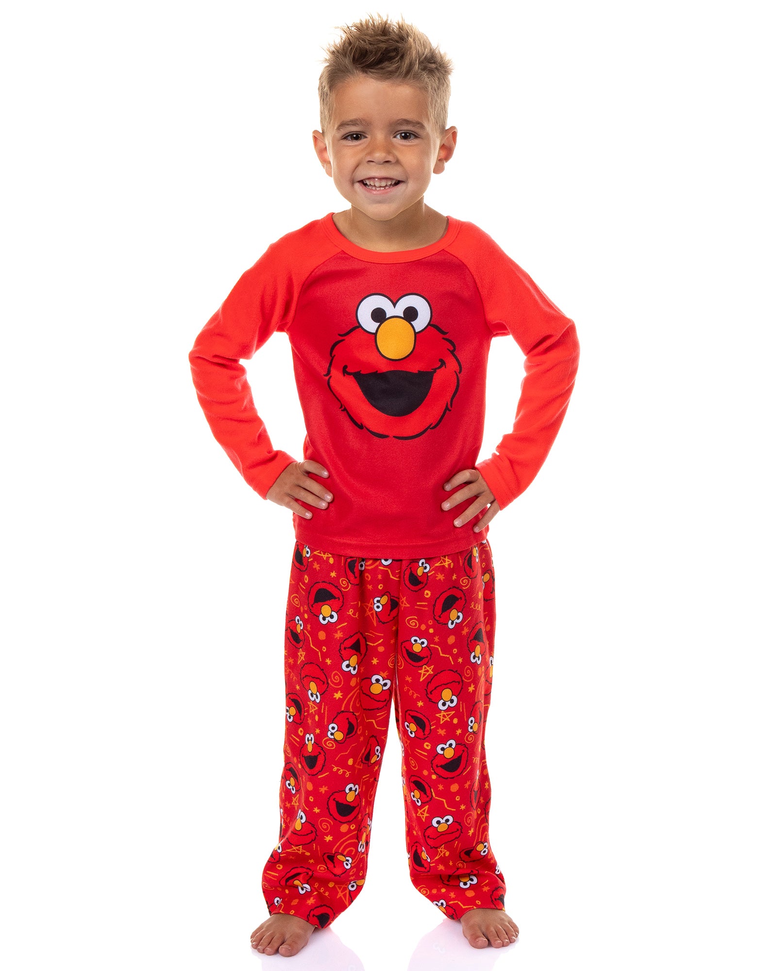 Sesame Street Elmo Pajamas Girls' 2-Piece Lounge Sleep Set