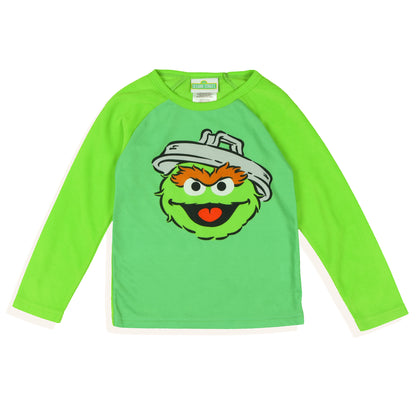 Sesame Street Oscar the Grouch Pajamas Boys' Long Sleeve Pant Lounge Set