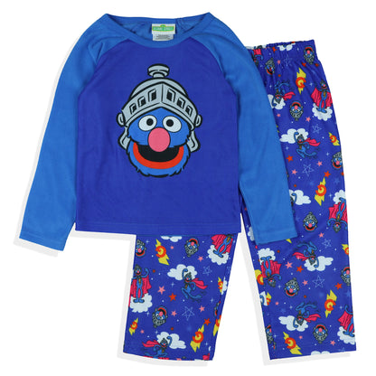 Sesame Street Pajamas Toddler Boy's Super Grover Long Sleeve and Pant Set