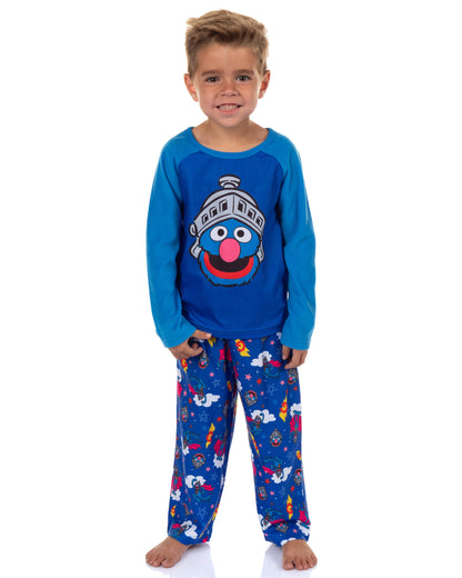 Sesame Street Pajamas Toddler Boy's Super Grover Long Sleeve and Pant Set