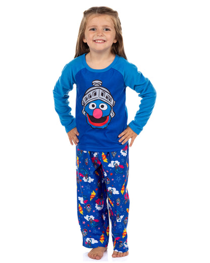 Sesame Street Pajamas Toddler Boy's Super Grover Long Sleeve and Pant Set