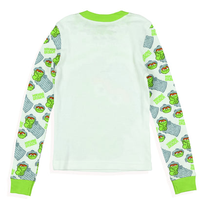 Oscar the Grouch Toddler Boys' Morning Grouch Tight Fit Pajama