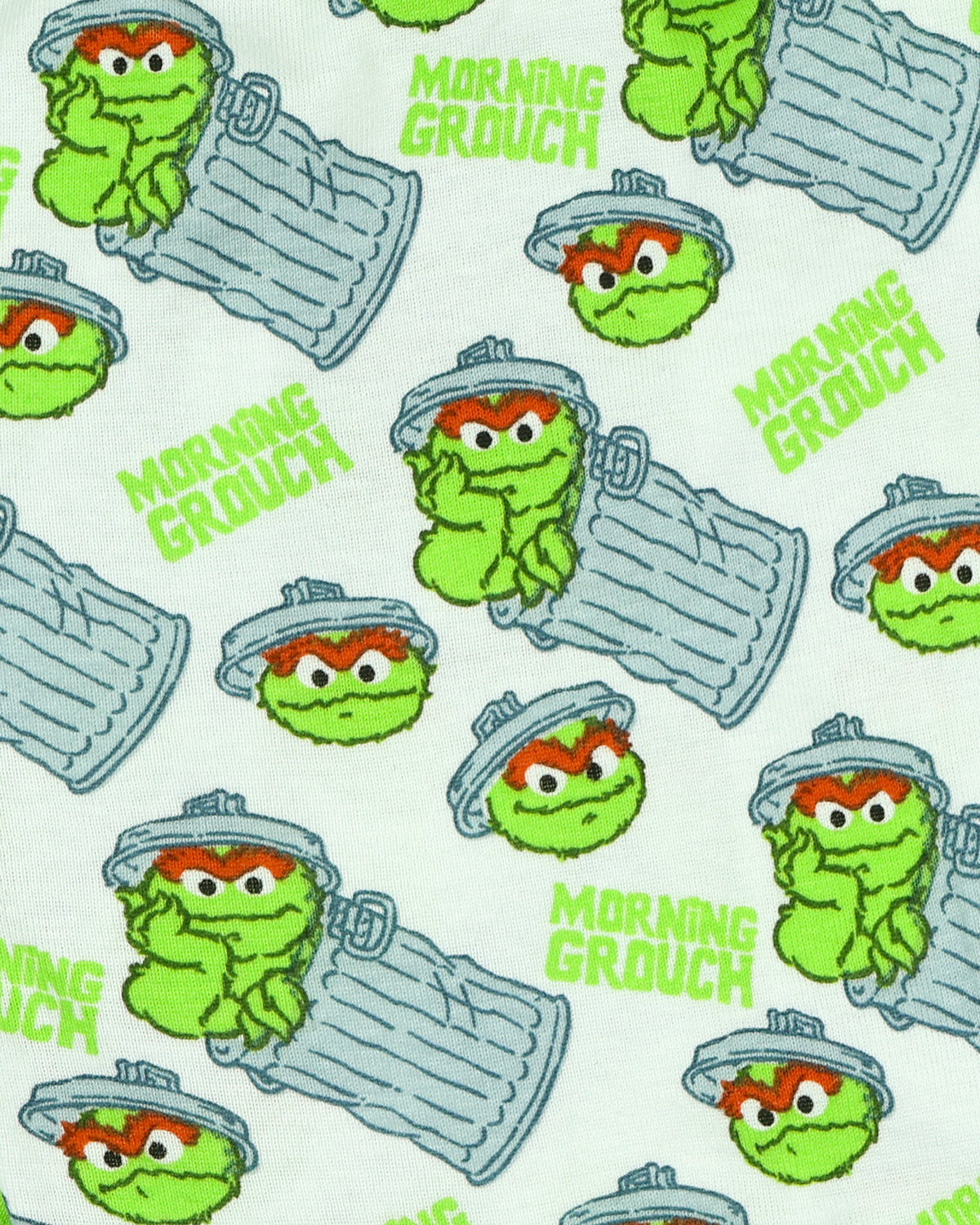 Oscar the Grouch Toddler Boys' Morning Grouch Tight Fit Pajama