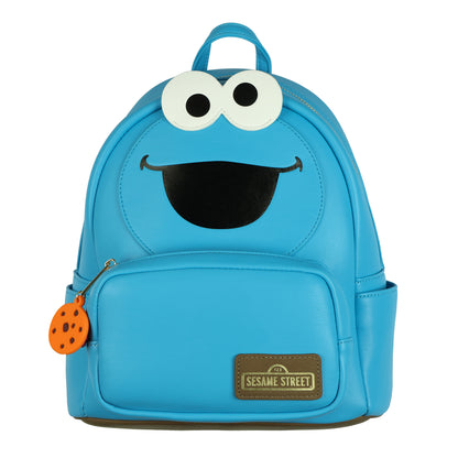 Sesame Street Cookie Monster 11" Mini Backpack Character Faux-Leather Small Purse