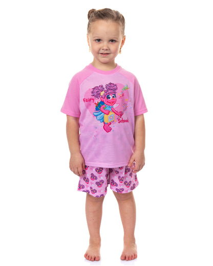 Sesame Street Pajamas Toddler Girls' Abby Cadabby Short PJ Sleep Set (3T)