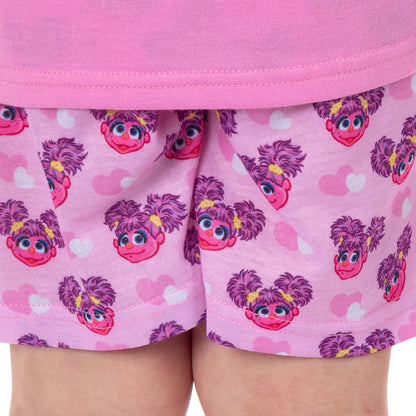 Sesame Street Pajamas Toddler Girls' Abby Cadabby Short PJ Sleep Set (4T)