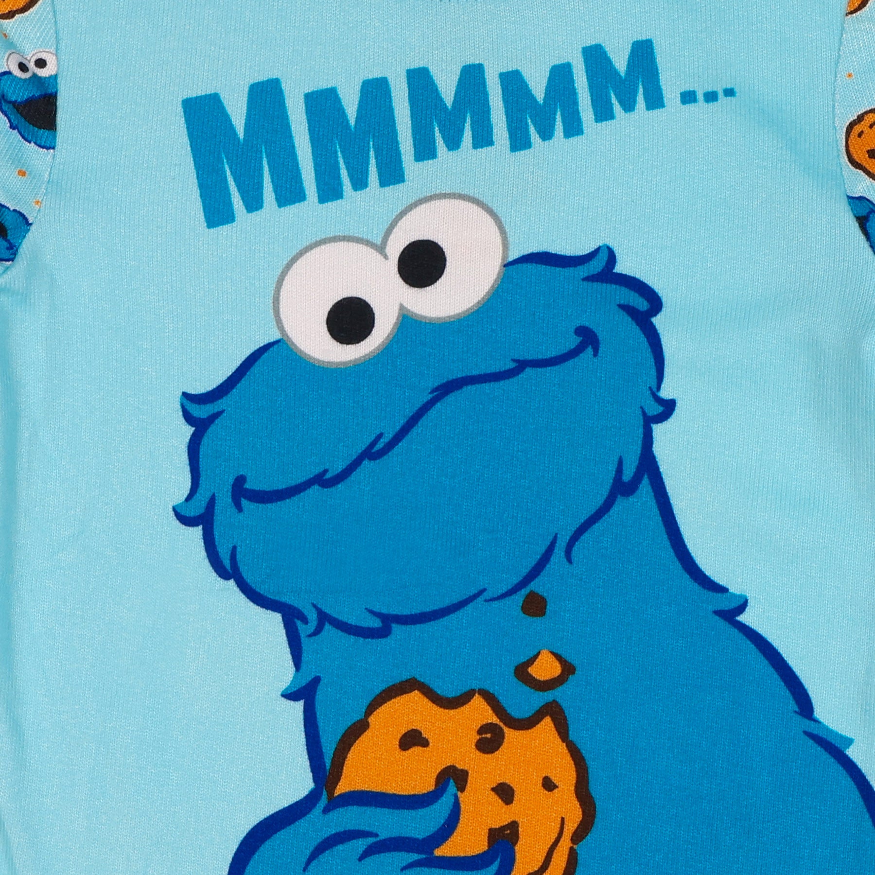Sesame Street Pajamas Toddler Boy Cookie Monster Long Sleeve Pant Set (6)