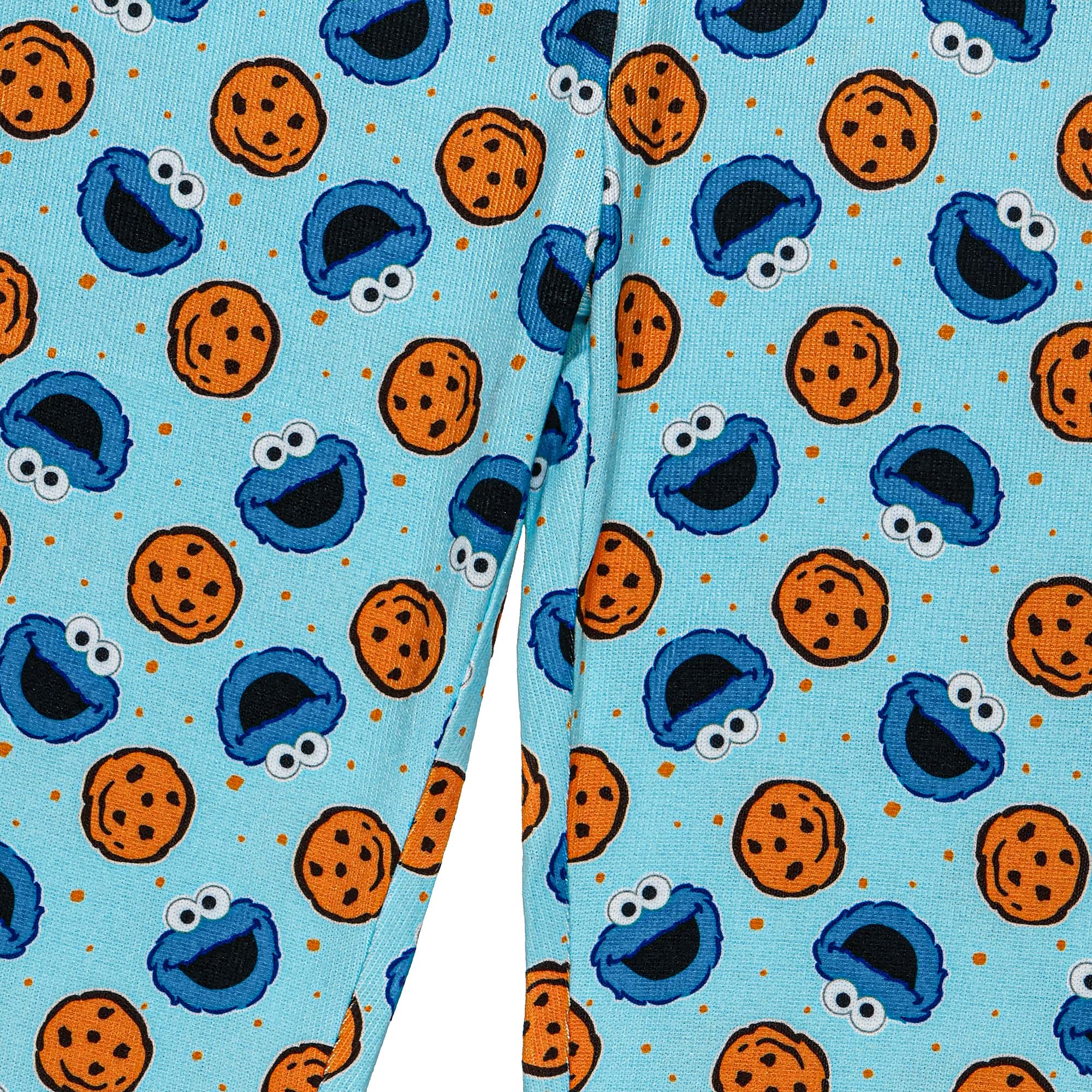 Sesame Street Pajamas Toddler Boy Cookie Monster Long Sleeve Pant Set (6)
