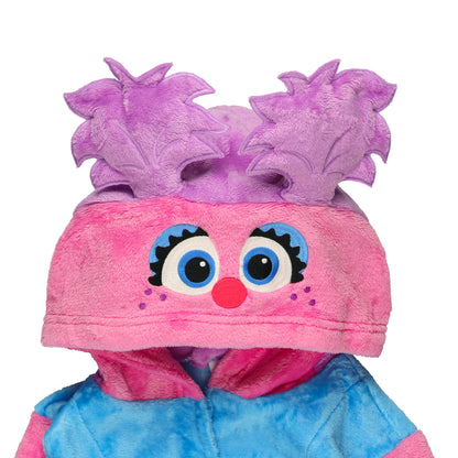 Sesame Street Bathrobe Toddler Kids Abby Cadabby Hooded Fleece Robe