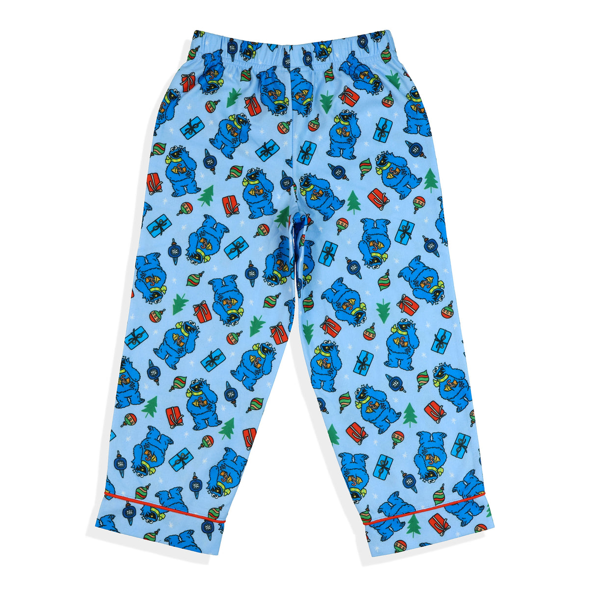 Sesame Street Cookie Monster Holiday Theme Toddler Boy's Button Coat Pajamas