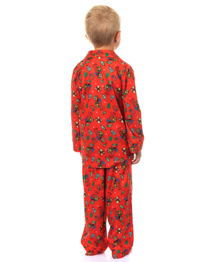 Sesame Street Elmo Merry and Bright Toddler Button Coat Pajama Set