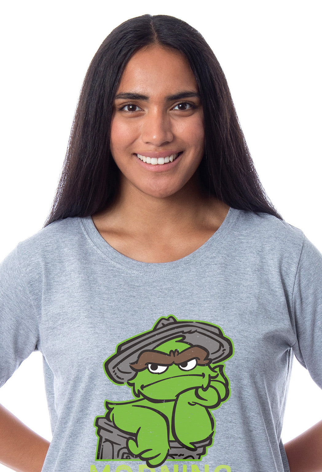 Sesame Street Women's Oscar the Grouch Pajama Dorm Sleep Shirt Nightgown