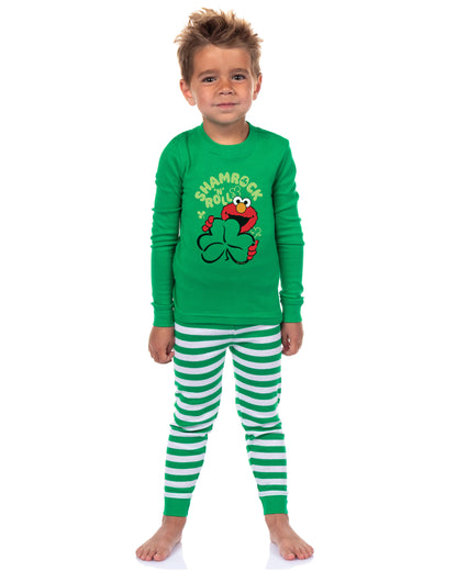 Sesame Street Toddler St Patrick's Day Lucky Shamrock Elmo Sleep Pajama Set