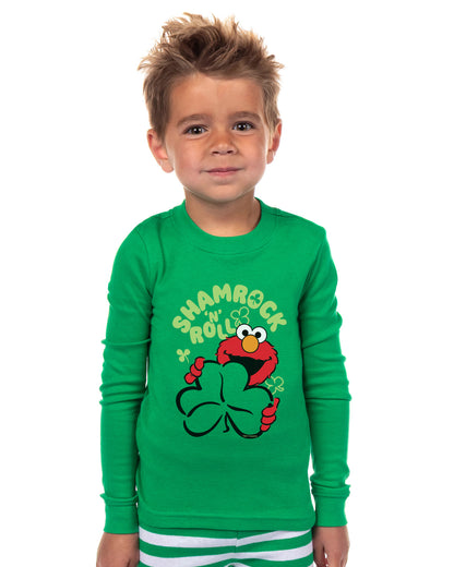 Sesame Street Child Boys St Patrick's Day Lucky Shamrock Elmo Sleep Pajama Set