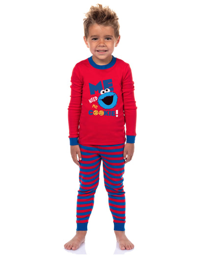 Sesame Street Toddler Boys' Cookie Monster Me Need Cookie Pajama Set